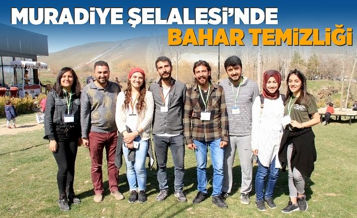 Muradiye Şelalesi’nde bahar temizliği