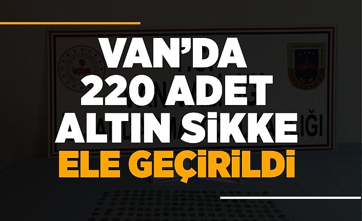 Van’da 220 adet altın sikke ele geçirildi