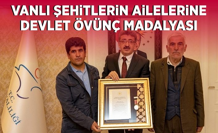 Vanlı şehitlerin ailelerine devlet övünç madalyası