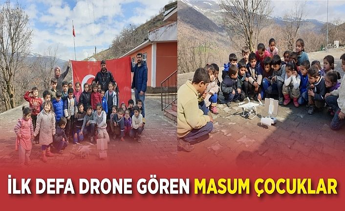 İlk defa drone gören masum çocuklar