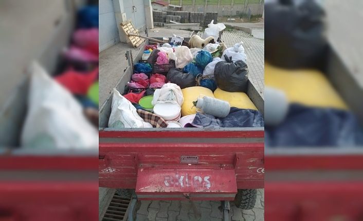 Teröristlere götürüleceği değerlendirilen bir römork dolusu malzeme ele geçirildi