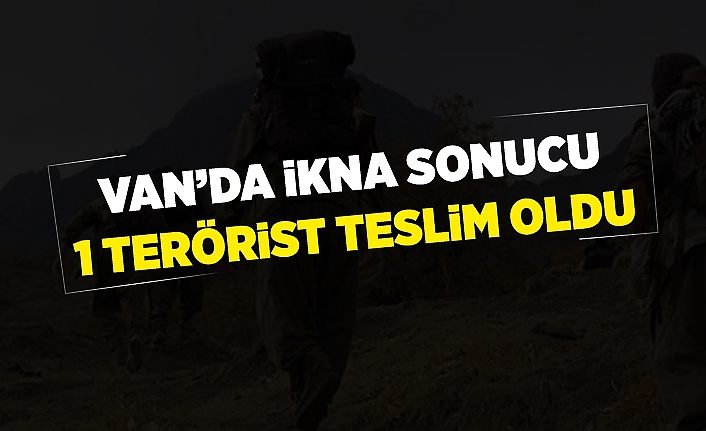 Van’da ikna sonucu 1 terörist teslim oldu