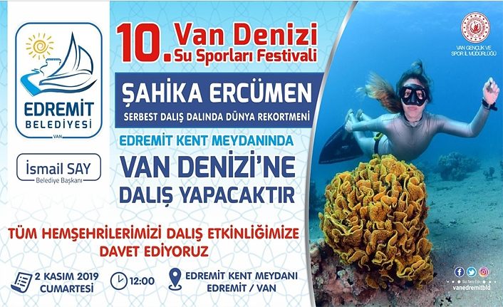 Dünya Dalış Rekortmeni Milli Sporcu Şahika Ercümen Van Gölüne dalacak