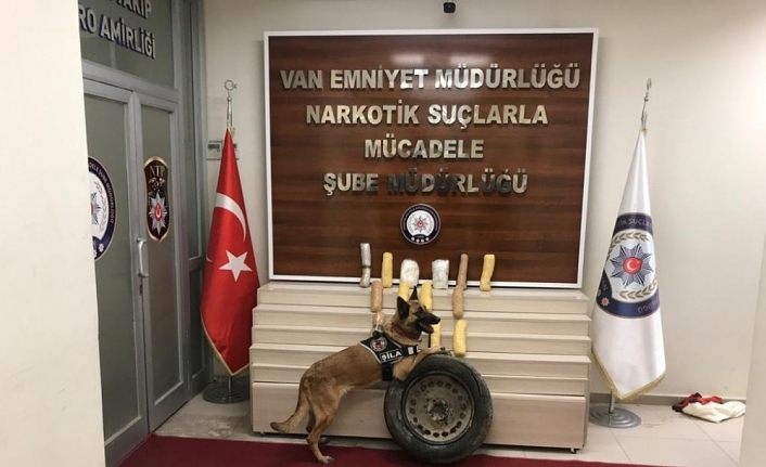 Stepne lastiği içerisine gizlenen uyuşturucu Şila’ya takıldı