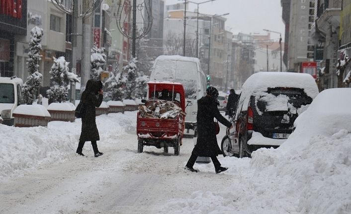 Van'da kar yağışı hayatı durma noktasına getirdi
