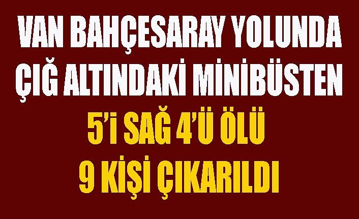 Van Bahçesaray yolundaki çığ faciasında 4 kişinin cansız bedenine ulaşıldı