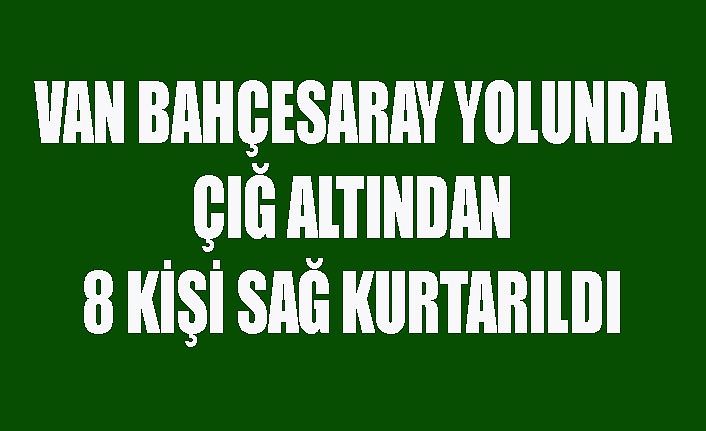 Van Bahçesaray yolundaki çığ faciasından 8 kişi sağ kurtuldu