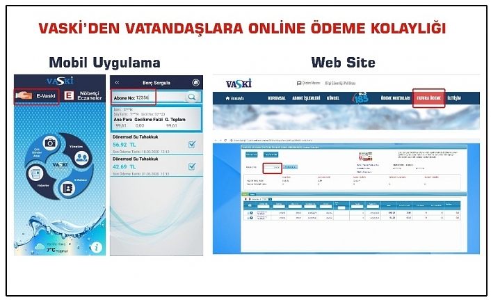 VASKİ’den vatandaşlara online ödeme kolaylığı