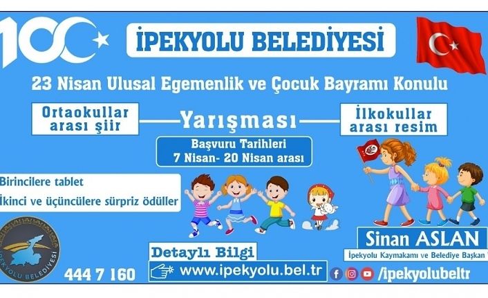 İpekyolu Belediyesinden resim ve şiir yarışması
