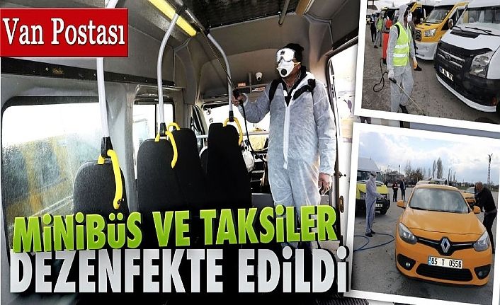 Van’da minibüs ve taksiler dezenfekte edildi