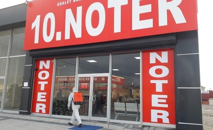 Van’daki Noterler dezenfekte edildi