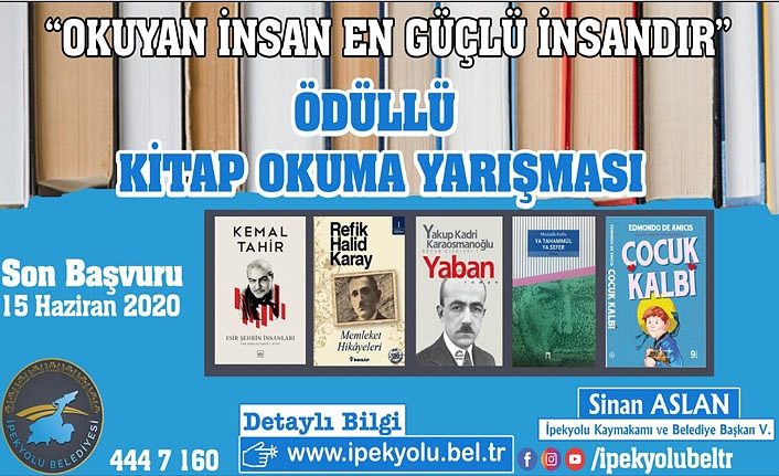 İpekyolu Belediyesinden “Okuyan İnsan En Güçlü İnsandır” konulu kitap okuma yarışması