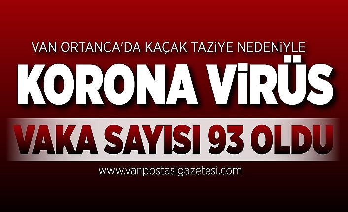 Van Ortanca'da kaçak taziye nedeniyle korona virüs vaka sayısı 93 oldu