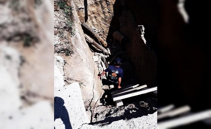 Kuyuda mahsur kalan hayvan kurtarıldı