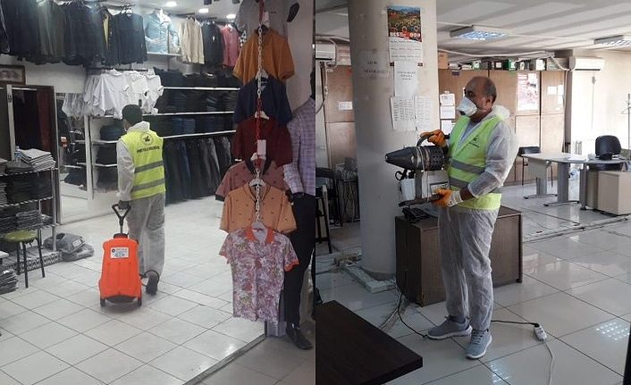 İpekyolu Belediyesi ekiplerinden korona virüs önlemleri