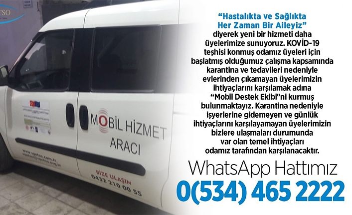 Van TSO mobil destek ekibi kurdu
