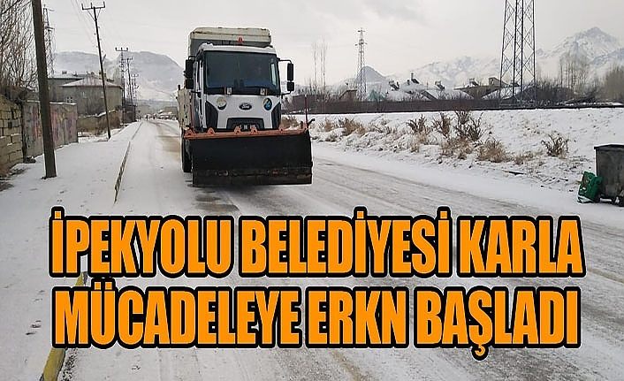 İpekyolu Belediyesi karla mücadeleye erken başladı