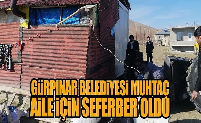 Gürpınar Belediyesi muhtaç aile için seferber oldu