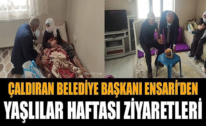 Çaldıran Belediye Başkanı Ensari’den yaşlılar haftası ziyaretleri