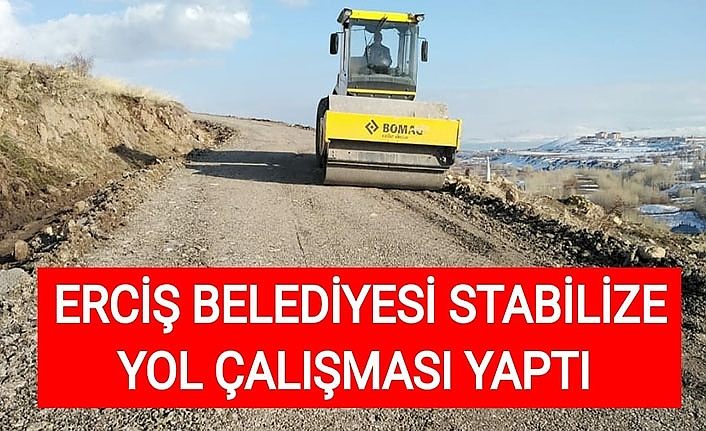 Erciş Belediyesi stabilize yol çalışması yaptı