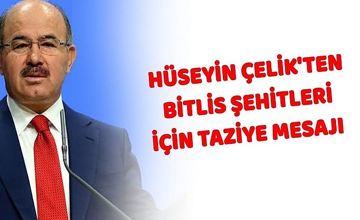 Hüseyin Çelik'ten Bitlis şehitleri için taziye mesajı