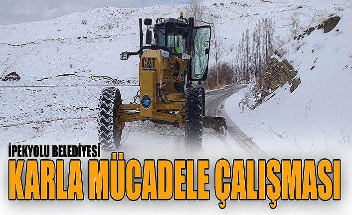 İpekyolu Belediyesi'nden karla mücadele çalışması
