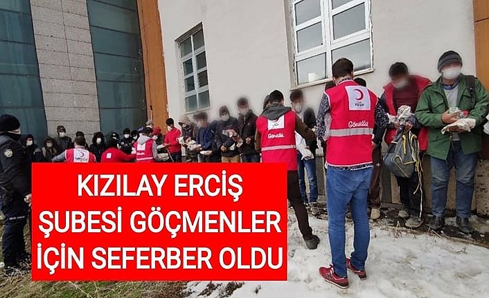 Kızılay Erciş Şubesi göçmenler için seferber oldu
