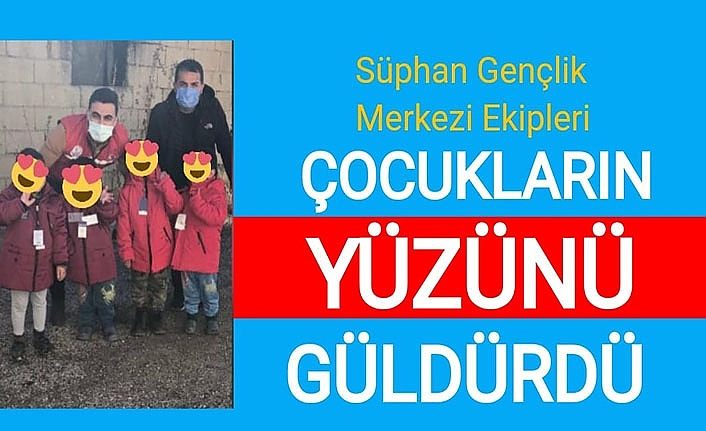 Süphan Gençlik Merkezi ekipleri çocukların yüzünü güldürdü