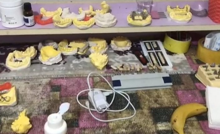 Polisten ruhsatsız diş kliniğine operasyon