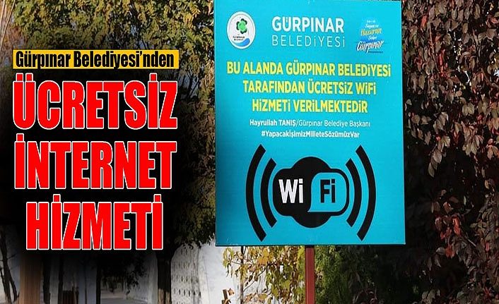 Gürpınar Belediyesi’nden Ücretsiz internet hizmeti