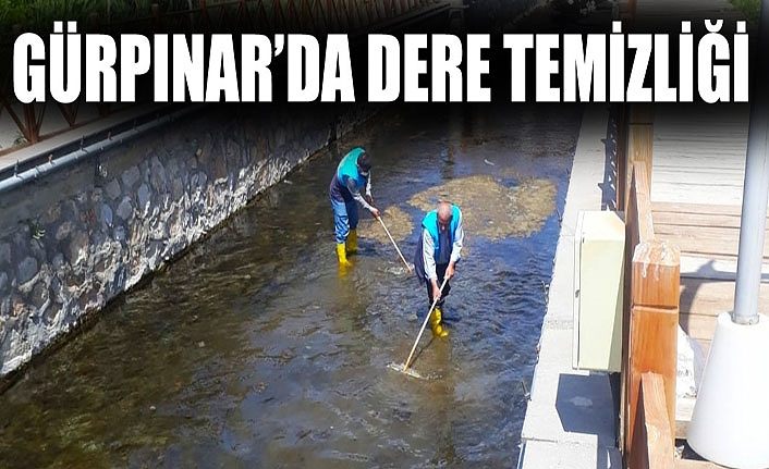 Gürpınar’da dere temizliği