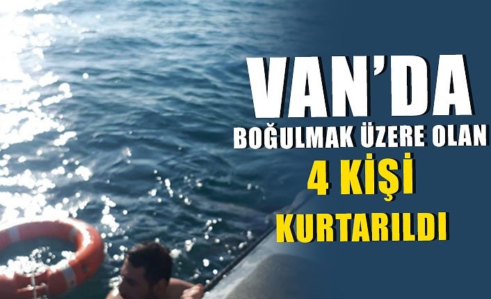 Van’da boğulmak üzere olan 4 kişi kurtarıldı