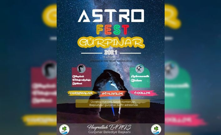 Gökyüzü Gözlem ve Fotoğraflama Festivali (Astrofest) Gürpınar’da Başlıyor
