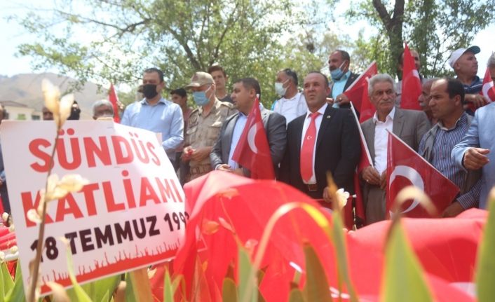 PKK terör örgütünün katlettiği 24 Sündüs şehidi mezarları başında anıldı