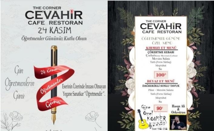 Cevahir Kafe Restoran’dan öğretmenlere 5 yıldızlı program