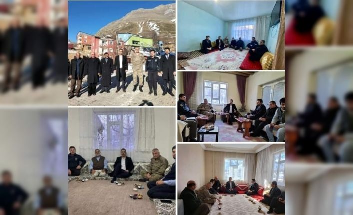 Bahçesaray Kaymakamı Kundakçı şehit ailelerini ziyaret etti