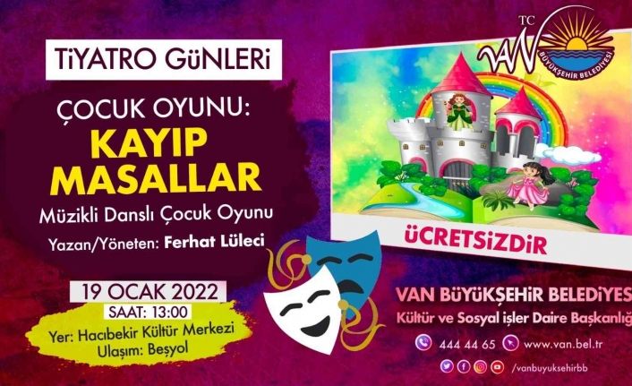 Van Büyükşehir Belediyesi çocukları tiyatro ile buluşturuyor