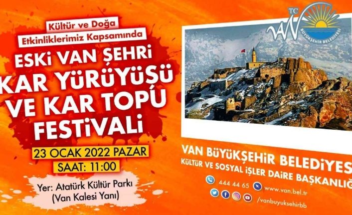 Van Büyükşehir Belediyesinden kartopu festivali