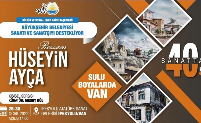 Van’da ‘Sanatta 40. Yıl’ sulu boya resim sergisi