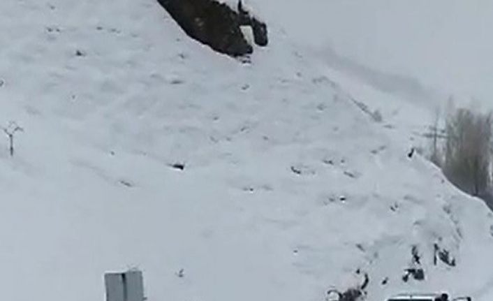 Yola çığ düştü, öğretmenler son anda kurtuldu