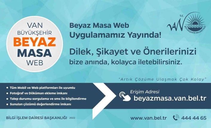Van Büyükşehir Belediyesinden ‘Beyaz Masa’ uygulaması