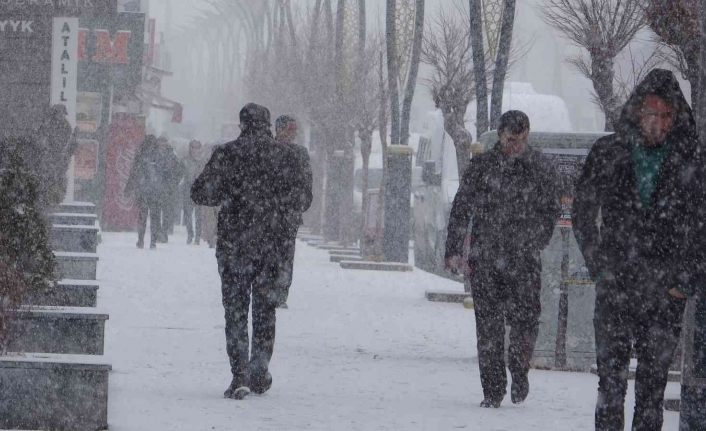 Van’da yoğun kar yağışı