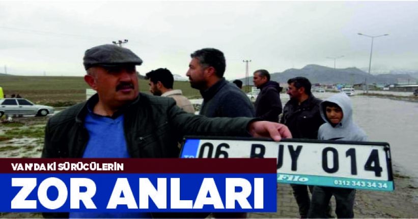 Van’daki sürücülerin zor anları