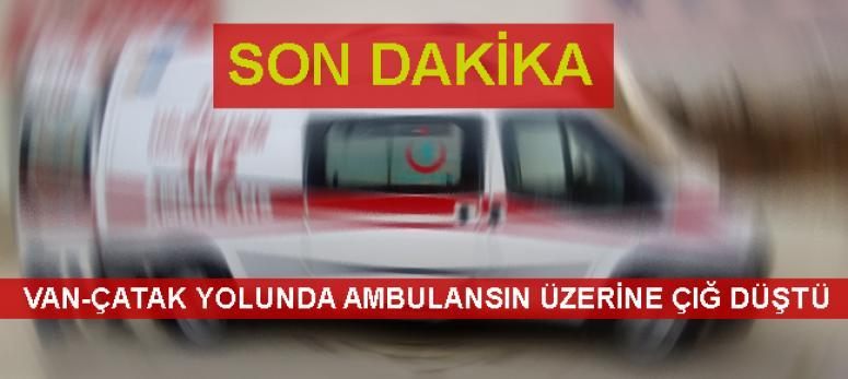 Van-Çatak yolunda ambulansın üzerine çığ düştü