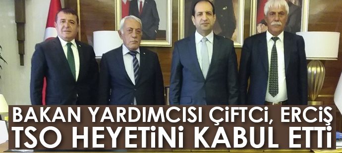 Bakan Yardımcısı Çiftci, Erciş TSO heyetini kabul etti