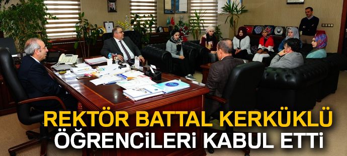Rektör Battal, Kerküklü öğrencileri kabul etti