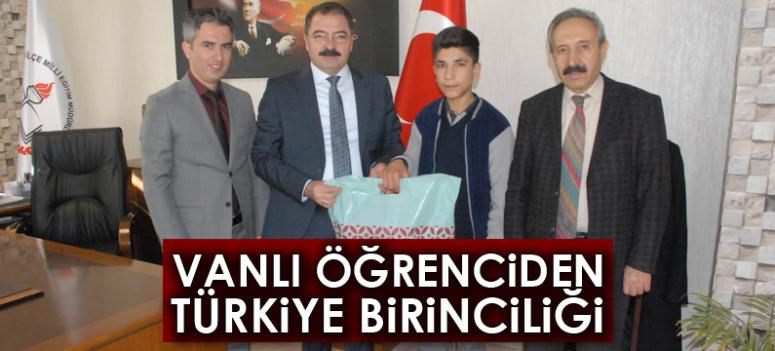 Vanlı öğrenciden Türkiye birinciliği