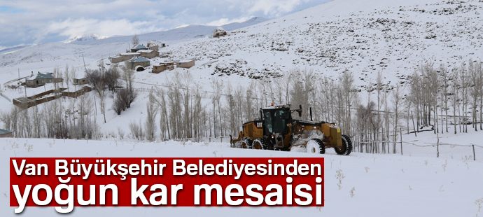 Van Büyükşehir Belediyesinden yoğun kar mesaisi