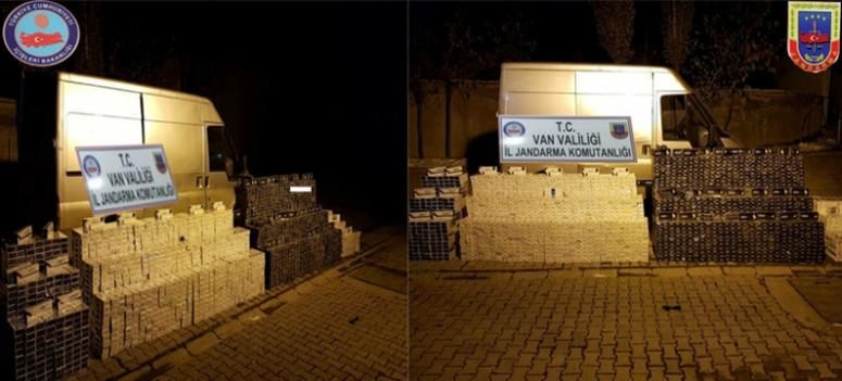 Tekneyle sigara kaçakçılığı jandarmaya takıldı