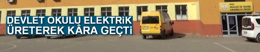 Devlet okulu elektrik üreterek kara geçti